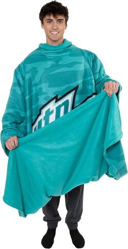 Snuggie البطانية الأصلية القابلة للارتداء بأكمام وجيوب | غطاء مريح كبير الحجم ذو وجهين للرجال والنساء | مقاس واحد in Saudi Arabia