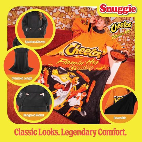 Snuggie The Original Wearable Blanket With Sleeves & Pockets | Reversible Cozy Oversized Throw for Men & Women | One Size in Saudi Arabia