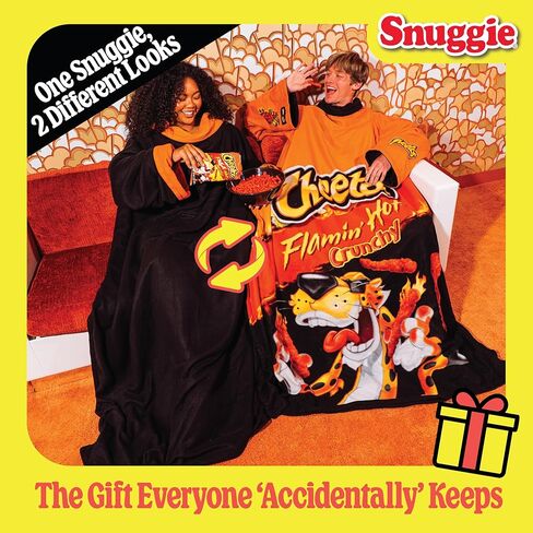 Snuggie The Original Wearable Blanket With Sleeves & Pockets | Reversible Cozy Oversized Throw for Men & Women | One Size in Saudi Arabia