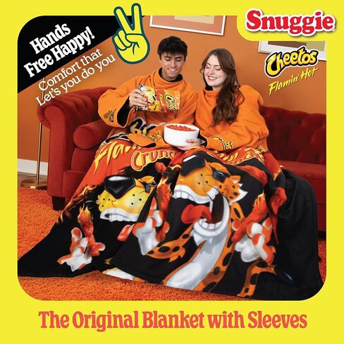 Snuggie The Original Wearable Blanket With Sleeves & Pockets | Reversible Cozy Oversized Throw for Men & Women | One Size in Saudi Arabia