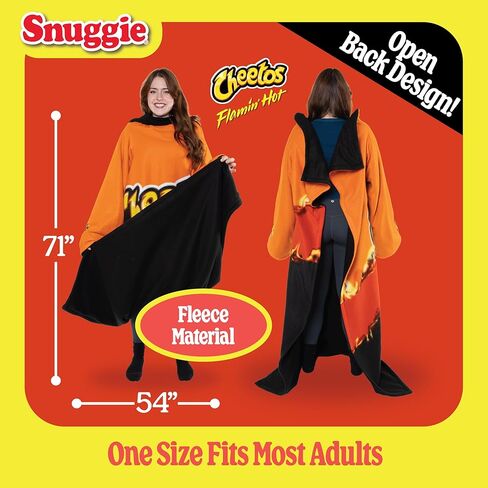 Snuggie The Original Wearable Blanket With Sleeves & Pockets | Reversible Cozy Oversized Throw for Men & Women | One Size in Saudi Arabia