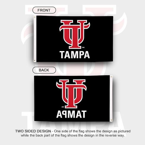 Desert Cactus University of Tampa UT Flag - 3 x 5 Feet Spartans Banner, Indoor/Outdoor Durable Fabric, 100% Polyester Design (Style D) in Saudi Arabia