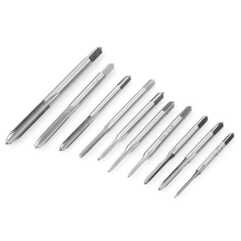 Cnonee1 10pcs Metric Right Hand Screw Thread Taper Shank Drill M1/M1.2/M1.4/M1.6/M1.7/M1.8/M2/M2.5/M3/M3.5 Set in Saudi Arabia