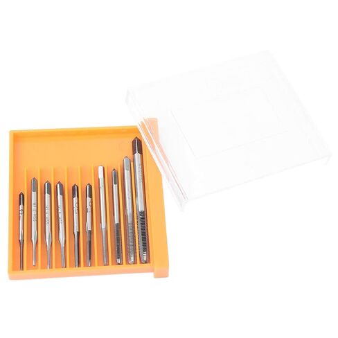 Cnonee1 10pcs Metric Right Hand Screw Thread Taper Shank Drill M1/M1.2/M1.4/M1.6/M1.7/M1.8/M2/M2.5/M3/M3.5 Set in Saudi Arabia