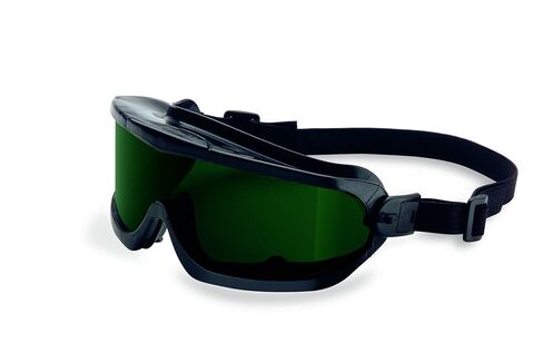 Honeywell Uvex by 11250850 V-Maxx Safety Goggle Indirect Vent, Elastic Headband, IR/PC Shade 5.0 Lens with Anti-Scratch Hardcoat, Green in Saudi Arabia