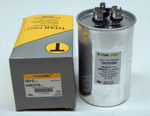 Replacement TRCFD505 HVAC Round Dual Motor Run Capacitor 50/5 MFD/UF440/370 Volts in Saudi Arabia