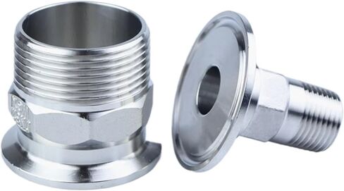 DN15 x Ferrule 25.4 304 Stainless Steel Tri Clamp Hexagon BSPT Male Threaded Ferrule Pipe Fitting IHNIEAEW in Saudi Arabia