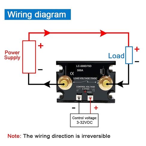 DC Control Solid State Relay 500A 1000A with Radiator Heat Sink Power Controller 3-32VDC LC-500D75D(1000A DD) in Saudi Arabia