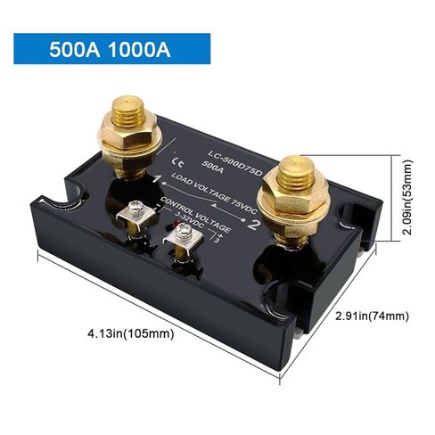DC Control Solid State Relay 500A 1000A with Radiator Heat Sink Power Controller 3-32VDC LC-500D75D(1000A DD) in Saudi Arabia