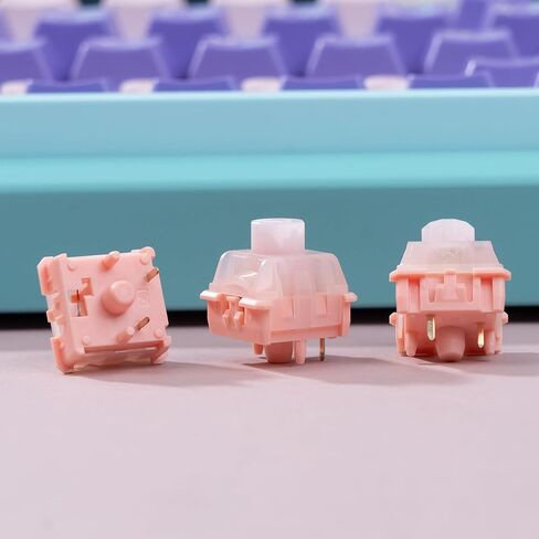 OOCTPK Chilkey WS BigLucky Keyboard Switches Clicky: 5 Pins 40gf Pre-Lubed Mechanical Keyboard Clicky Switches for Mechanical Gaming Key Board 35Pcs (Pink) in Saudi Arabia
