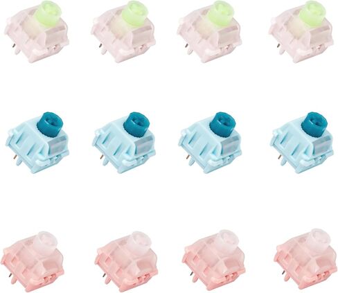 OOCTPK Chilkey WS BigLucky Keyboard Switches Clicky: 5 Pins 40gf Pre-Lubed Mechanical Keyboard Clicky Switches for Mechanical Gaming Key Board 35Pcs (Pink) in Saudi Arabia