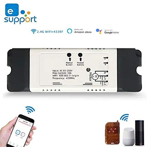 وحدة تحكم المحرك الخطي WiFi RF، جهاز التحكم عن بعد eWeLink، مرحل عكسي للأمام، متوافق مع Alexa in Kuwait