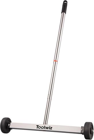 Toolwiz Magnetic Pick Up Sweeper 17-inch Heavy Duty Magnet Pickup Lawn Sweeper Roofing Tools, 8.8 Lbs Yard Magnet with Telescoping Holder and Wheels to Pick Up Nails Magnetic Sweeper for Construction in Saudi Arabia