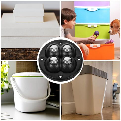 4 قطع ذاتية اللصق 360 درجة عجلات كروية دوارة من الفولاذ عجلات صغيرة لأرجل الأثاث بكرات الأجهزة لأجهزة المطبخ والأثاث المكتبي in Saudi Arabia