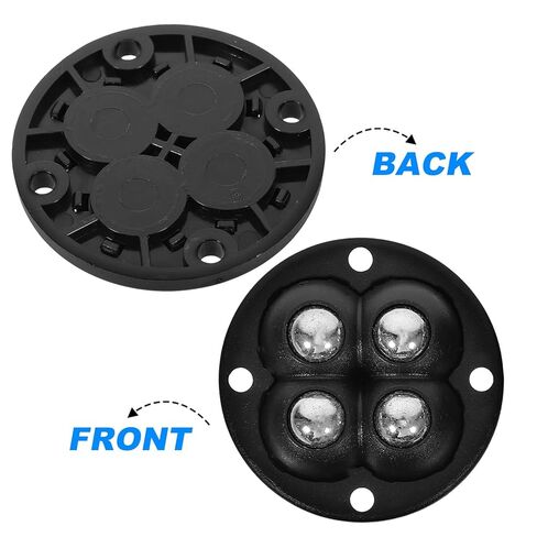 4pcs Self-Adhesive Mini Swivel Ball Caster Wheels 360° Rotation Furniture Pulley Rollers for Cabinets Storage Bins Appliances Carpet-Compatible in Saudi Arabia