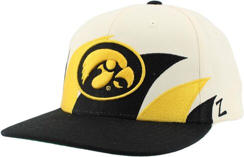 Iowa Hawkeyes NCAA Officially Licensed Hat Flat Snapback Z11 Retro Sharktooth Team Color in Saudi Arabia