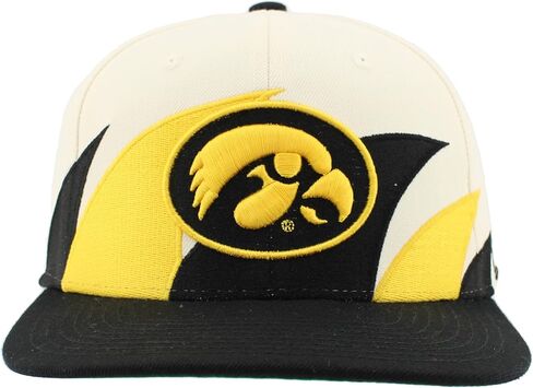 Iowa Hawkeyes NCAA Officially Licensed Hat Flat Snapback Z11 Retro Sharktooth Team Color in Saudi Arabia