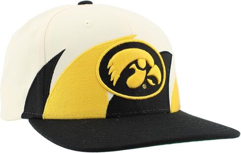 Iowa Hawkeyes NCAA Officially Licensed Hat Flat Snapback Z11 Retro Sharktooth Team Color in Saudi Arabia