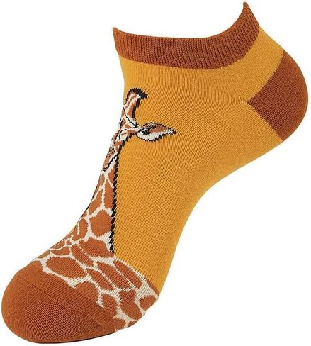 Unisex No-Show Socks, Cute Giraffe Pattern with Stylish Design for Daily Outfits in Saudi Arabia