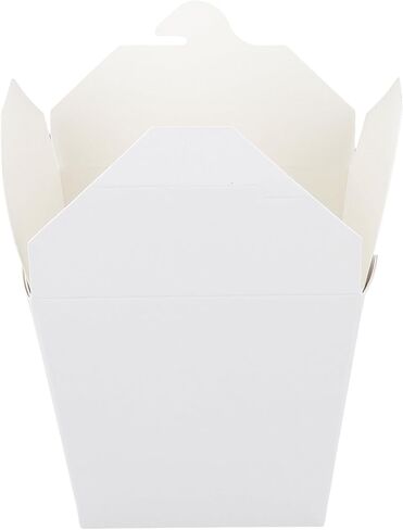 JAPCHET 50 Pack 32 Oz Chinese Take Out Boxes, Paper To Go Containers, Paper Food Box Container for Leftovers, Meal Prep, Restaurants Packaging, White in Saudi Arabia
