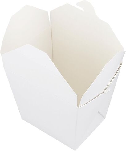 JAPCHET 50 Pack 32 Oz Chinese Take Out Boxes, Paper To Go Containers, Paper Food Box Container for Leftovers, Meal Prep, Restaurants Packaging, White in Saudi Arabia