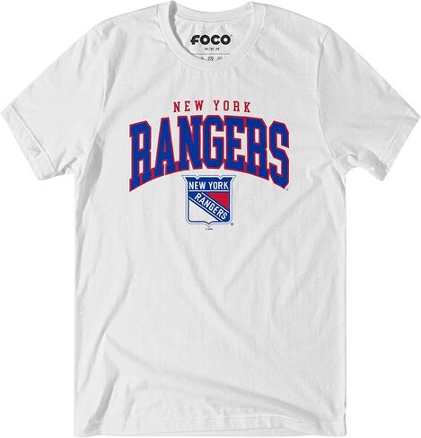 FOCO Men's NHL Classic Arched Team Logo White Short Sleeve T-Shirt in Saudi Arabia