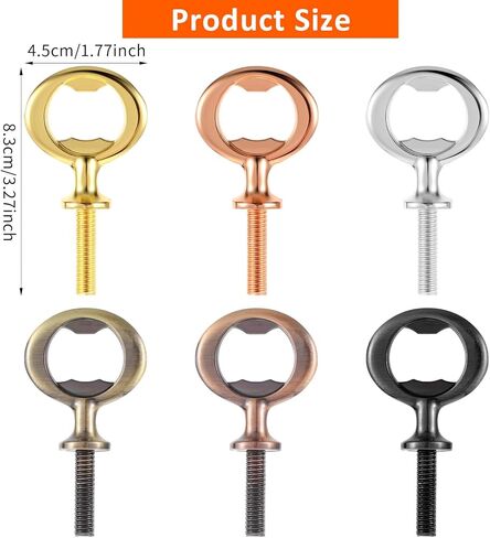 12 Pcs Metal Bottle Opener Blank Stainless Steel Flat Bottle Opener Inserts Kit Threaded Beer Opener Hardware for Wedding Wine Party Wood Turning DIY Handmade Project Craft in Saudi Arabia