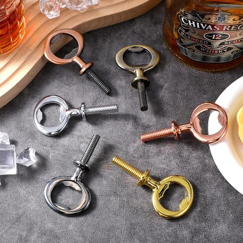 12 Pcs Metal Bottle Opener Blank Stainless Steel Flat Bottle Opener Inserts Kit Threaded Beer Opener Hardware for Wedding Wine Party Wood Turning DIY Handmade Project Craft in Saudi Arabia