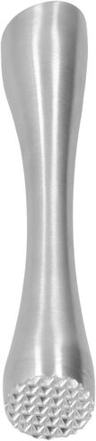 Stainless Steel Cocktail Muddler Bar Tool - 8 Inch Metal Drink Muddler for Mojito & Old Fashioned - Ergonomic Fruit Masher with Diamond Head for Bartender & Home Bar (Silver, Brushed Finish) in Saudi Arabia