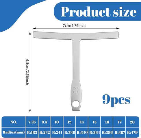 9 Pcs Guitar Understring Radius Gauge Guitar Luthier Tools Set Guitars String Height Gauge String Action Gauges Measuring Tool Guitars Setup Repair Kit in Saudi Arabia