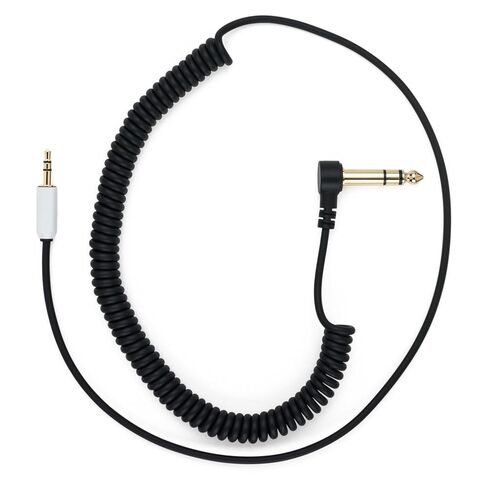 MyVolts Candycords Stereo Pedal to Synth Cable, Low Profile Large Stereo Jack to Straight mini Stereo Jack, Curly 65cm to 100cm, Sunset Peach in Saudi Arabia