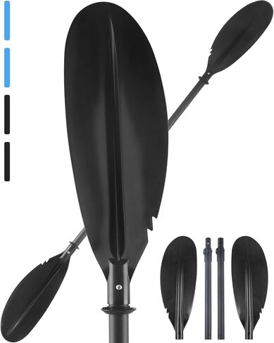 Kayak Paddles with Paddle Leash, Kayaking Oars 70in/178cm-97in/246cm Kayaking Canoeing Boating for Surfing Oar Fishing Lightweight Paddling Blades Kayak Paddles for Adults Heavy-Duty and Durable in Saudi Arabia