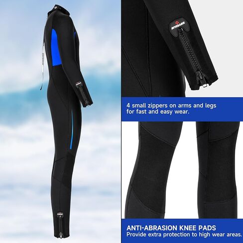 Wetsuit Full Wetsuit Womens Mens 5mm Neoprene Diving Wet Suit Back Zip Long Sleeve Keep Warm for Diving Scuba Surfing Snorkeling Water Sports in Saudi Arabia