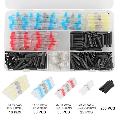 300 Pcs Solder Seal Wire Connectors, Heat Shrink Butt Connectors, Waterproof and Insulated Electrical Wire Terminals, Butt Splice in Saudi Arabia