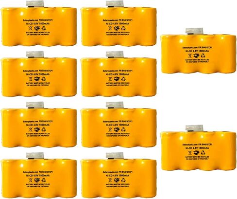 (10 عبوات) Prescolite ELB0501N1 Prescolite ENB048015 4.8 فولت 1500 مللي أمبير بطارية NiCad Lithonia ELB0501N ELB4814N Dantona Custom-45 Pack علامة خروج ضوء الطوارئ in Kuwait