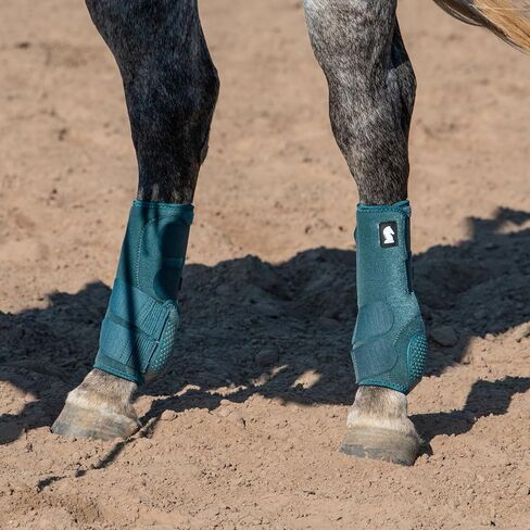 Classic Equine Flexion by Legacy2 Support Boots, Hind, Dragonfly Green, Medium in Saudi Arabia