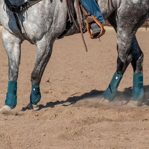 Classic Equine Flexion by Legacy2 Support Boots, Hind, Dragonfly Green, Medium in Saudi Arabia
