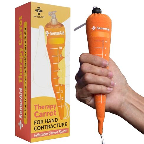 SenseAid Hand Contracture Therapy Carrot | First Stage Hand Splint For Straightening Fingers With Dupuytren's Contracture, Gradual Finger Separator For Hands in Kuwait