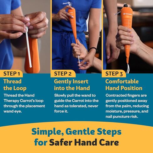 SenseAid Hand Contracture Therapy Carrot | First Stage Hand Splint For Straightening Fingers With Dupuytren's Contracture, Gradual Finger Separator For Hands in Kuwait