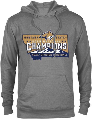 Sport Your Gear Officially Licensed Montana State Bobcats 2025 NCAA Division I Football Champions Pullover Sweatshirt Hoodie in Saudi Arabia