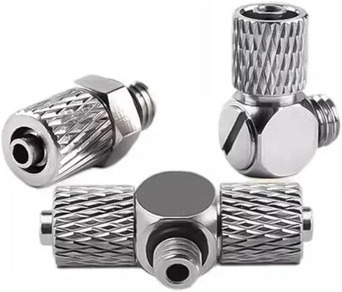 Mini Pneumatic Pipe Connector Thread M3 M4 M5 M6 Screw Through Fitting Twist Joint Tube OD 3mm 4mm 6mm 10Pcs(PL4-M5) in Saudi Arabia