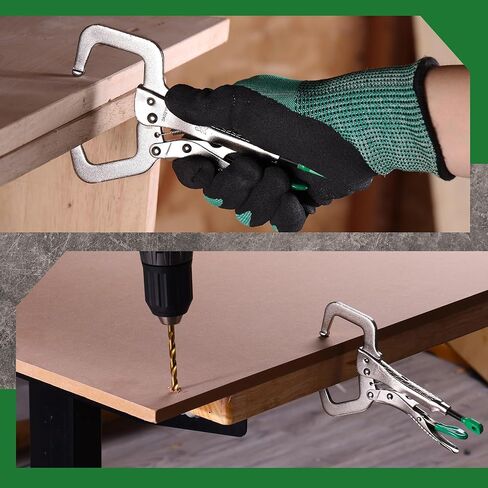 SK 6" C-Clamp Locking Pliers with Regular Jaws, Premium CR-V Construction, Ergonomic Anti-slip Handle in Saudi Arabia