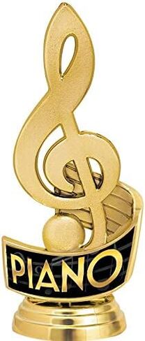 Crown Awards Customizable 11" Piano Treble Clef Black Star Trophy Award, Engrave Now in Saudi Arabia