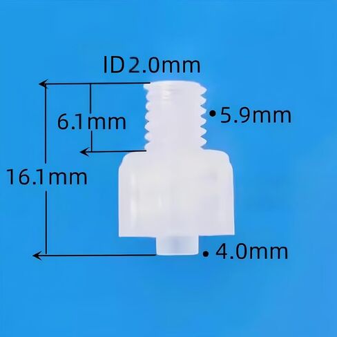 ذكر Luer إلى محول خيط مع خيط ذكر 1/4"-28 Luer إلى تركيبات مترابطة للطب والمختبر ومعالجة الأغذية والاستخدام الكيميائي (1/4-28unf-Male Luer) شفاف PP 100 قطعة in Saudi Arabia