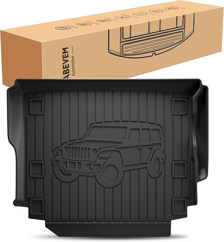 حصيرة البضائع ومسند الظهر مناسبة لـ 2018-2026 Jeep Wrangler JL Sahara Rubicon 4X4، حصيرة صندوق السيارة المناسبة لجميع الأحوال الجوية، ملحقات رانجلر متينة مقاومة للماء - (ليست لـ 4XE/JK/Not 2-Door) in Saudi Arabia