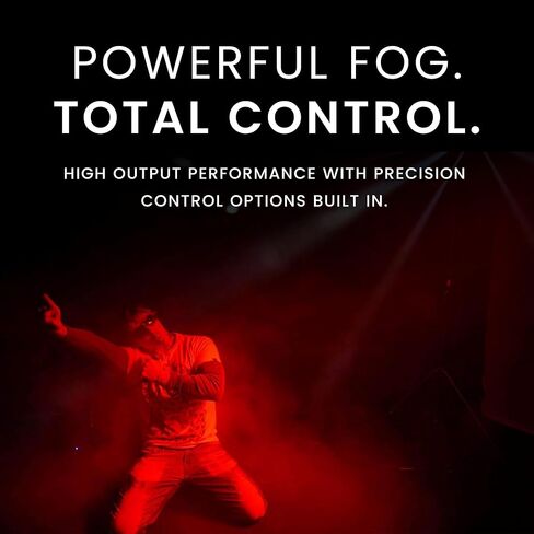 CHAUVET DJ Hurricane 1600 آلة ضباب مدمجة عالية الإخراج مع مؤقت وجهاز تحكم عن بعد وإيقاف تلقائي، أسود in Saudi Arabia