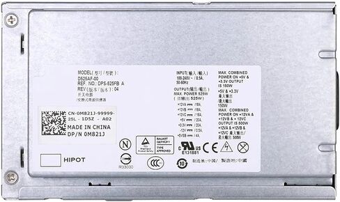 لمحطة العمل T3500 مصدر طاقة 525 واط D525AF-00 H525AF-00 6W6M1 M821J in Saudi Arabia