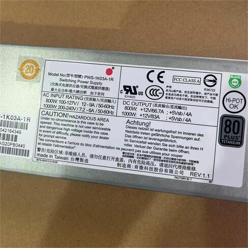 1 قطعة بديل لـ PWS-1K03A-1R 1U 1000 واط مصدر طاقة زائد in Kuwait