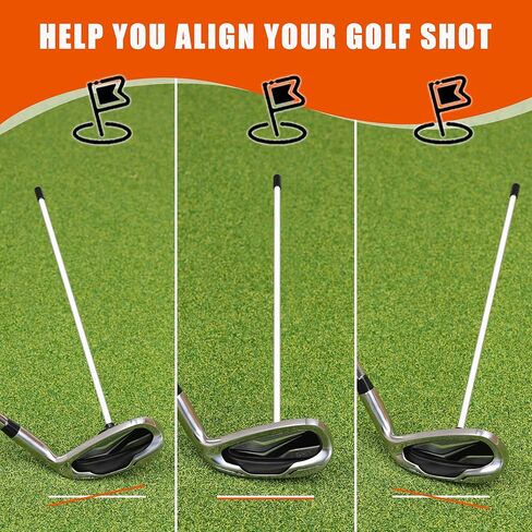 2 Pack Collapsible Golf Alignment Sticks & 1 Pack Golf Magnetic Alignment Rods, 40" Alignment Golf Stick Ideal for Aiming, Magnetic Swing Training Aid Accessories in Saudi Arabia