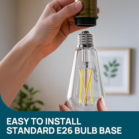 مصابيح Linkkind E26 Smart Edison، 2700K-6500K مصابيح WiFi Edison قابلة للضبط مع جهاز تحكم عن بعد، 8W 60W مكافئة لمصابيح الإضاءة ST19 (ST58) العتيقة 800lm، متوافقة مع Alexa وGoogle Home، 4 عبوات in Kuwait